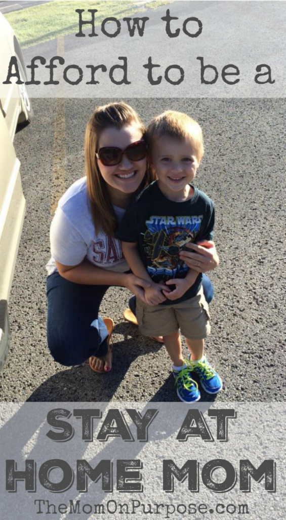 afford to be a stay at home mom