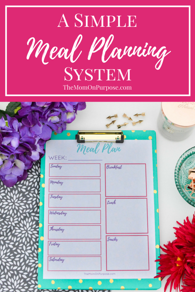 Is meal planning overwhelming you? Let's simplify things! This super simple meal planning system will show you how to create a weekly menu, make a grocery list, and prepare meals that don't stress you out!