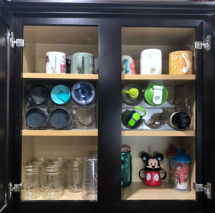 kitchen organization cup cabinet - the simply organized home
