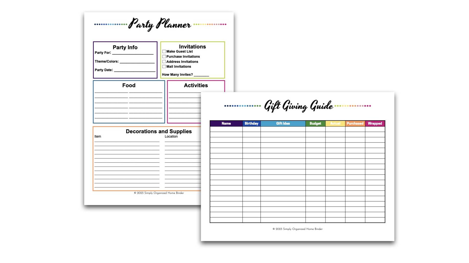 Simply Organized Home Binder