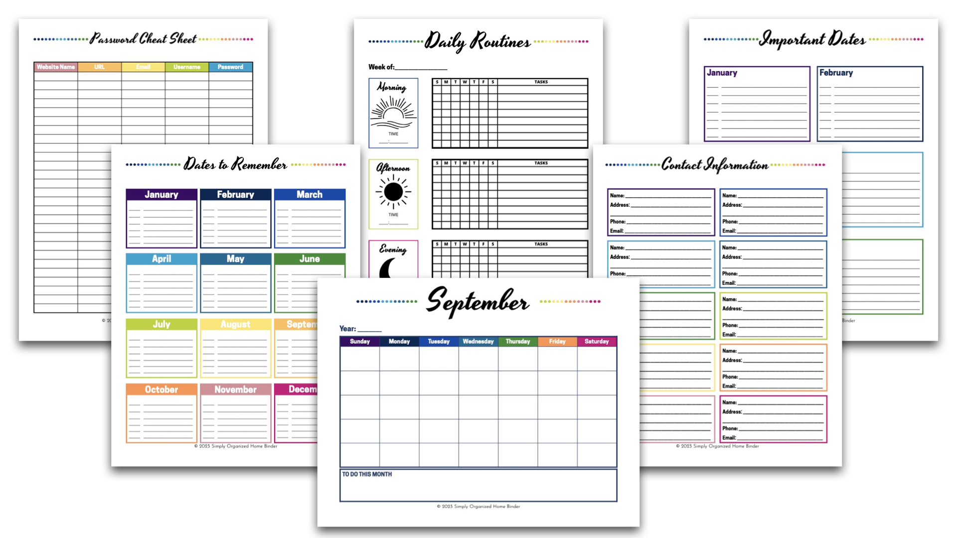 Simply Organized Home Binder