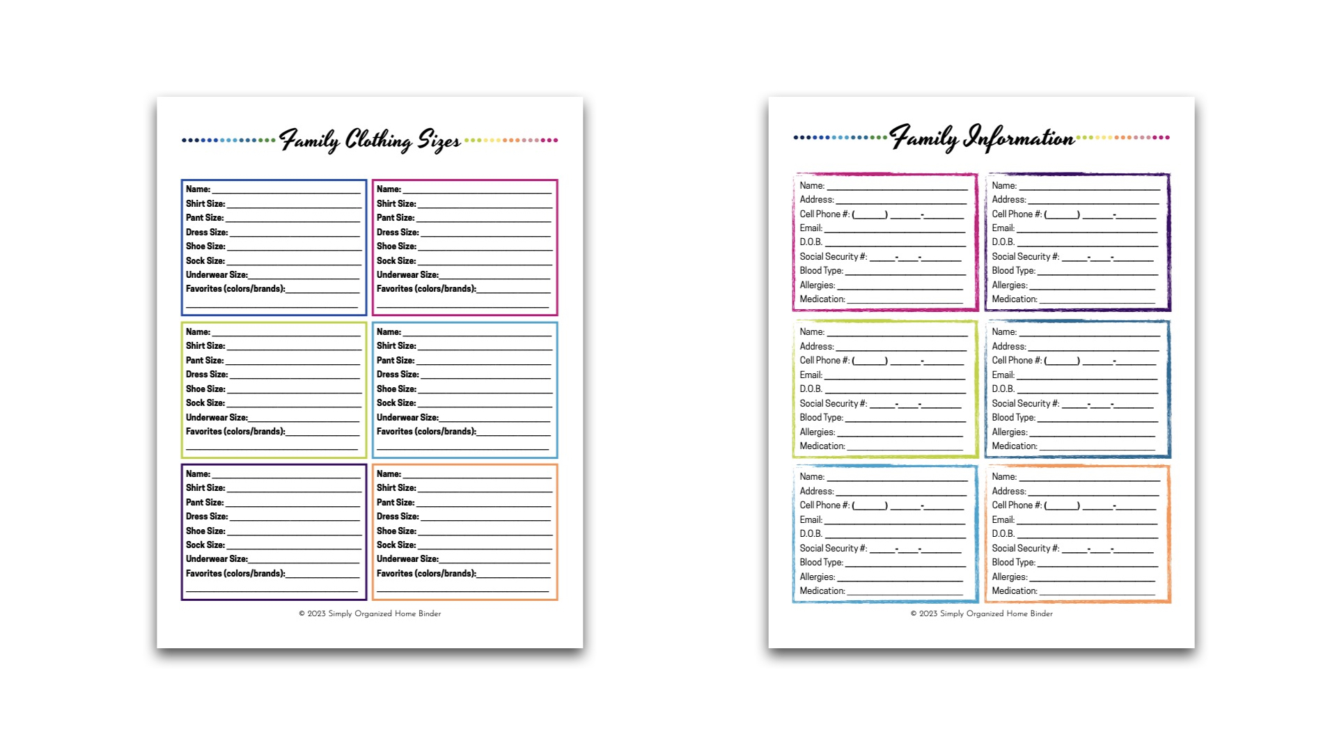 Simply Organized Home Binder