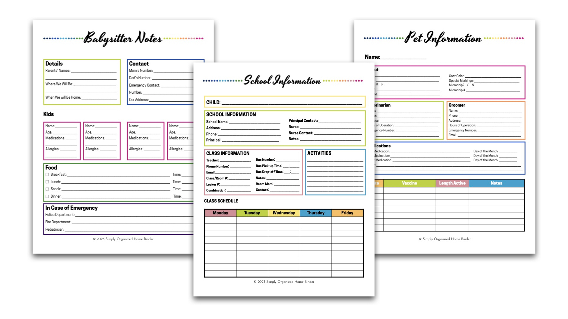 Simply Organized Home Binder