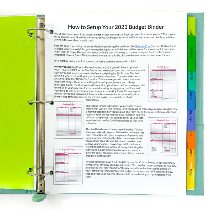 2023 Budget Binder