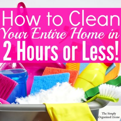 Are you overwhelmed by the mess in your home? Get it back in tip top shape in 2 hours or less with this speed cleaning checklist.