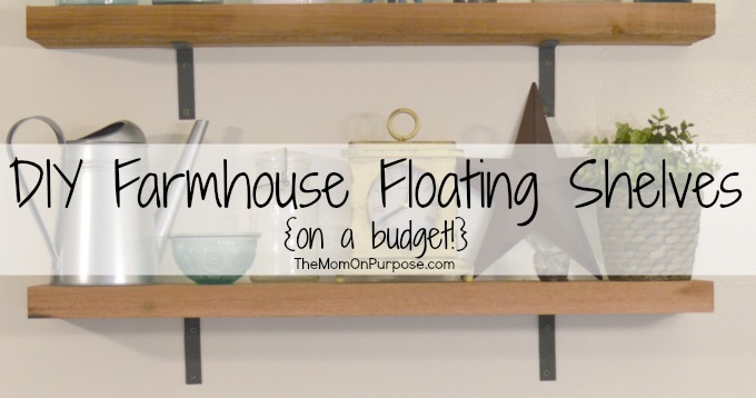 DIY Farmhouse Floating Shelves {on a budget!}
