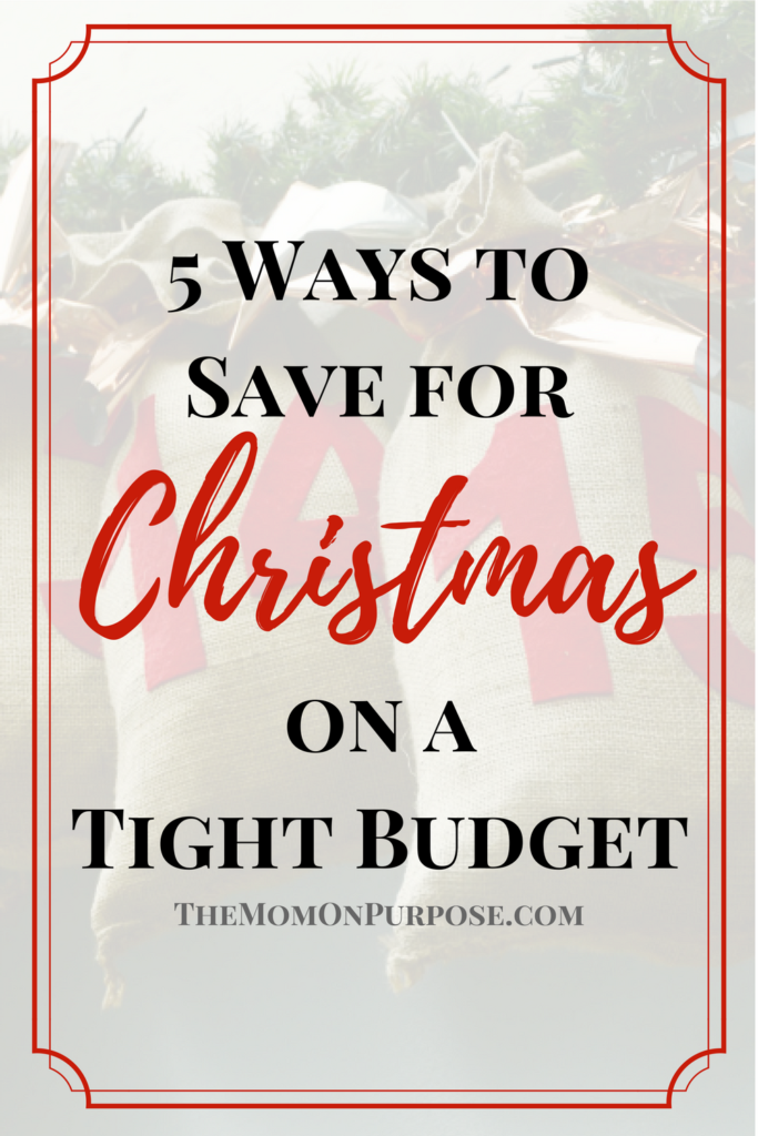 Are you on a tight budget and wondering how you are going to save for Christmas? These 5 simple tips will help you find the funds you need to stay on budget! (Note: None of them involve dipping into your already tight monthly budget!)