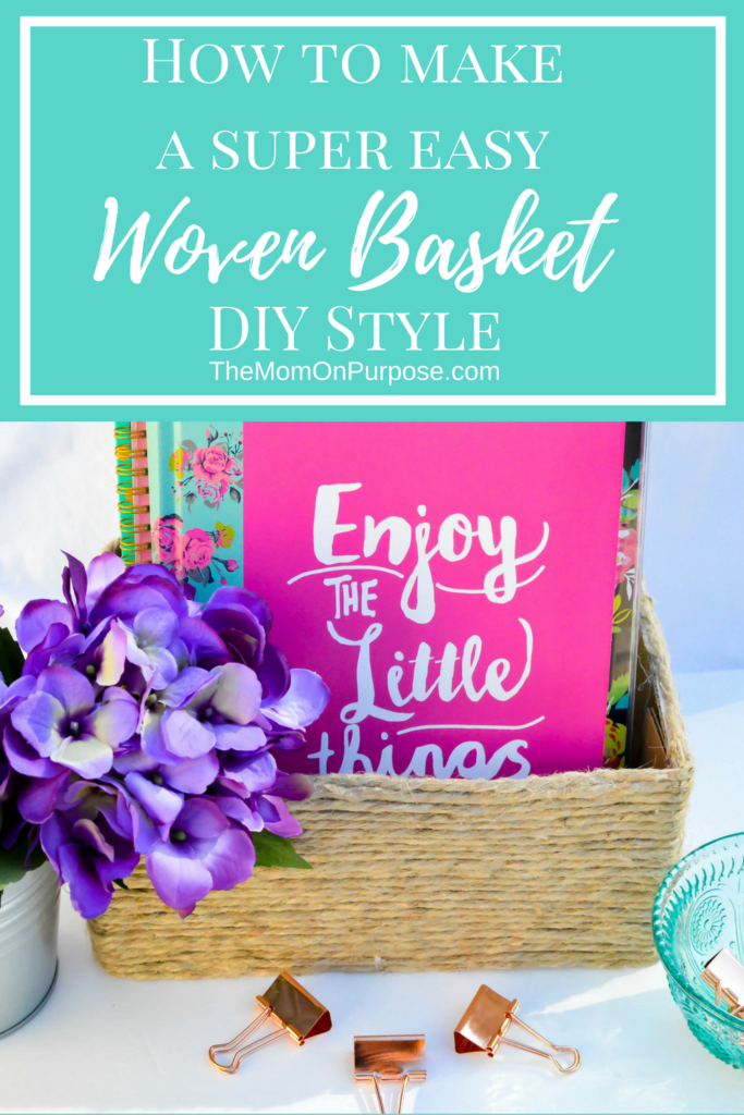 Need a pretty basket for an organizing project on the cheap? Don't run out and buy one! You can make your own DIY woven baskets at home with a few household supplies and some jute! It's so easy. Pop on over for the tutorial!