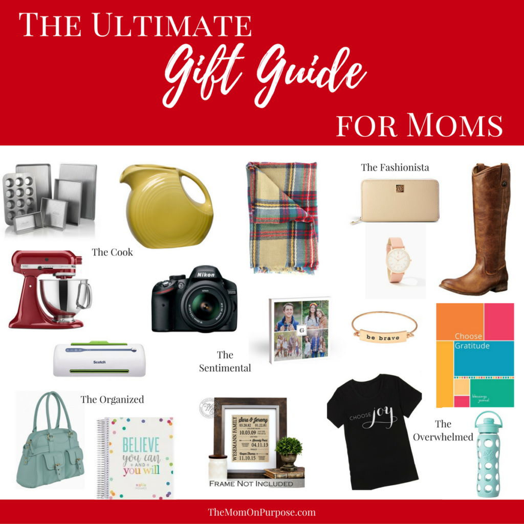 Are you looking for some gift ideas for the moms on your Christmas list? The Ultimate Gift Guide for Moms will give you ideas for all of the different moms you are shopping for!