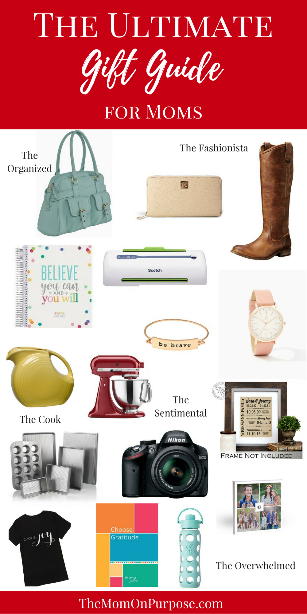 Are you looking for some gift ideas for the moms on your Christmas list? The Ultimate Gift Guide for Moms will give you ideas for all of the different moms you are shopping for!