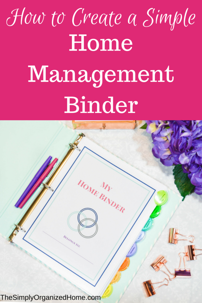 home management binder