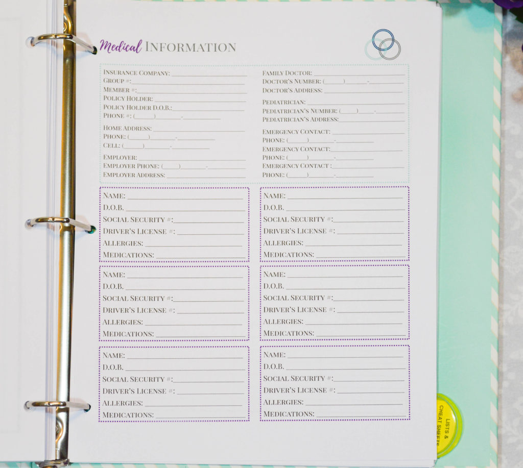 Are you struggling to stay organized? I was too! Until I decided to get all of those thoughts swirling around in my head down on paper and my home management binder was born! It's filled with printables that help me take control of my days!