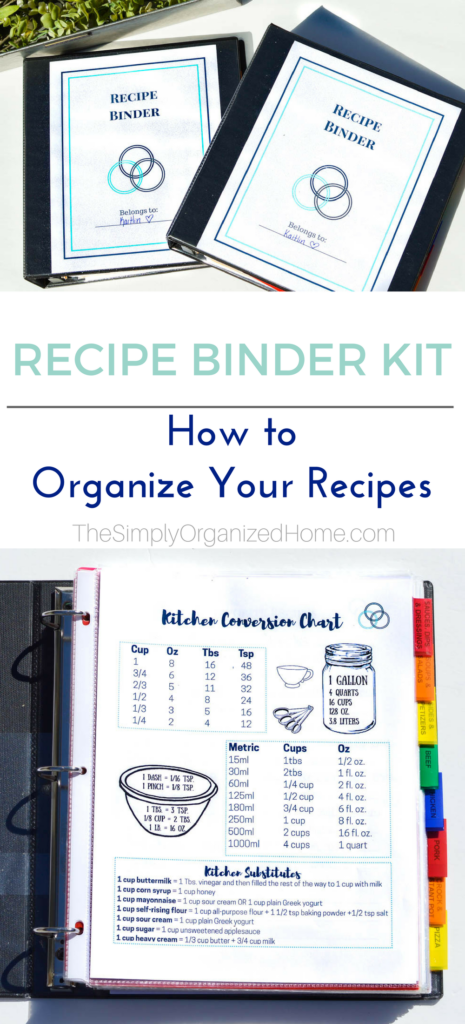 Organize your recipes with this easy to use recipe binder kit!
