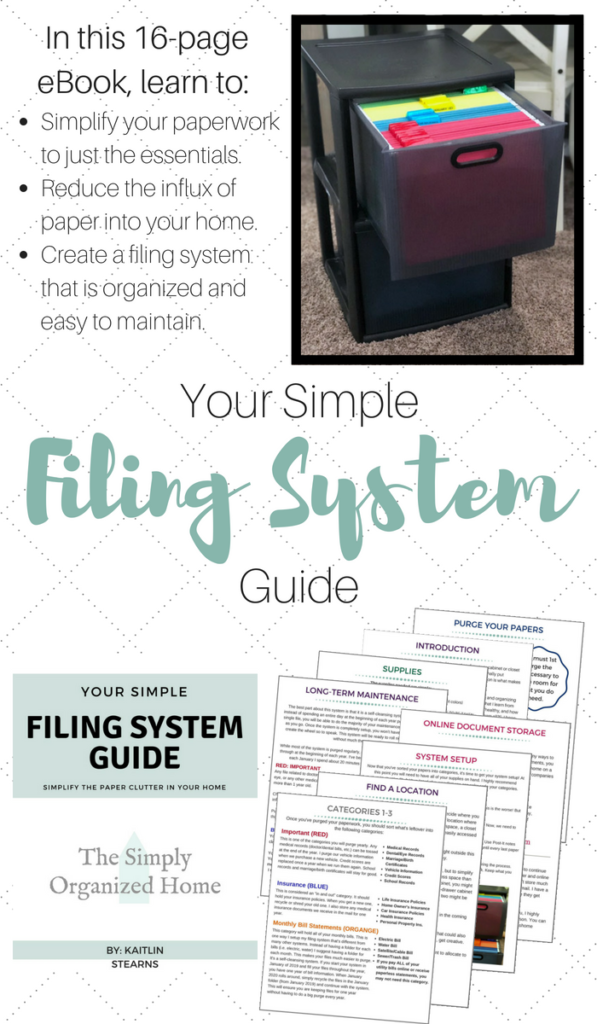 Create an organized filing system that's easy to maintain.