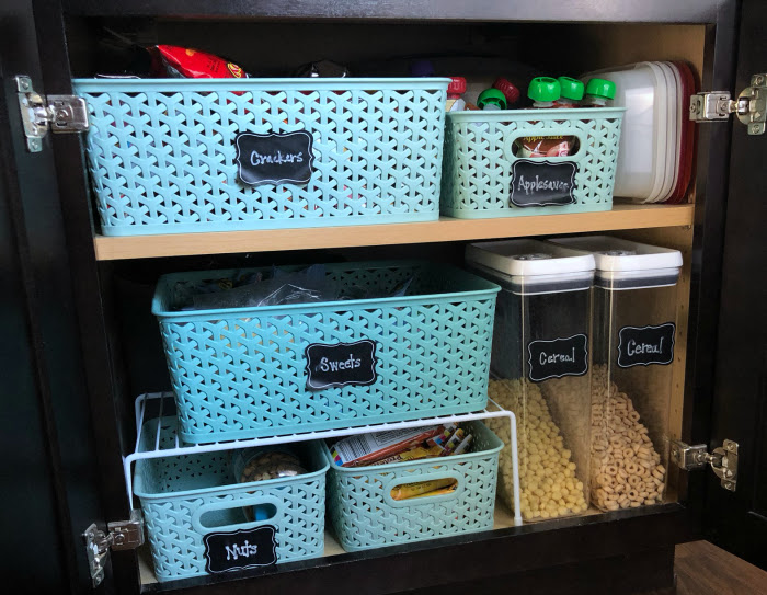 snack cabinet - The Simply Organized Home