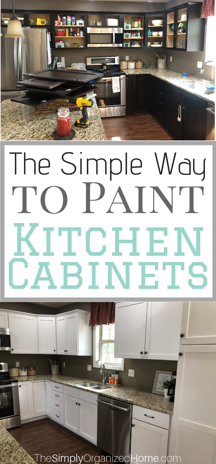 The Simple Way to Paint Kitchen Cabinets   The Simply Organized Home